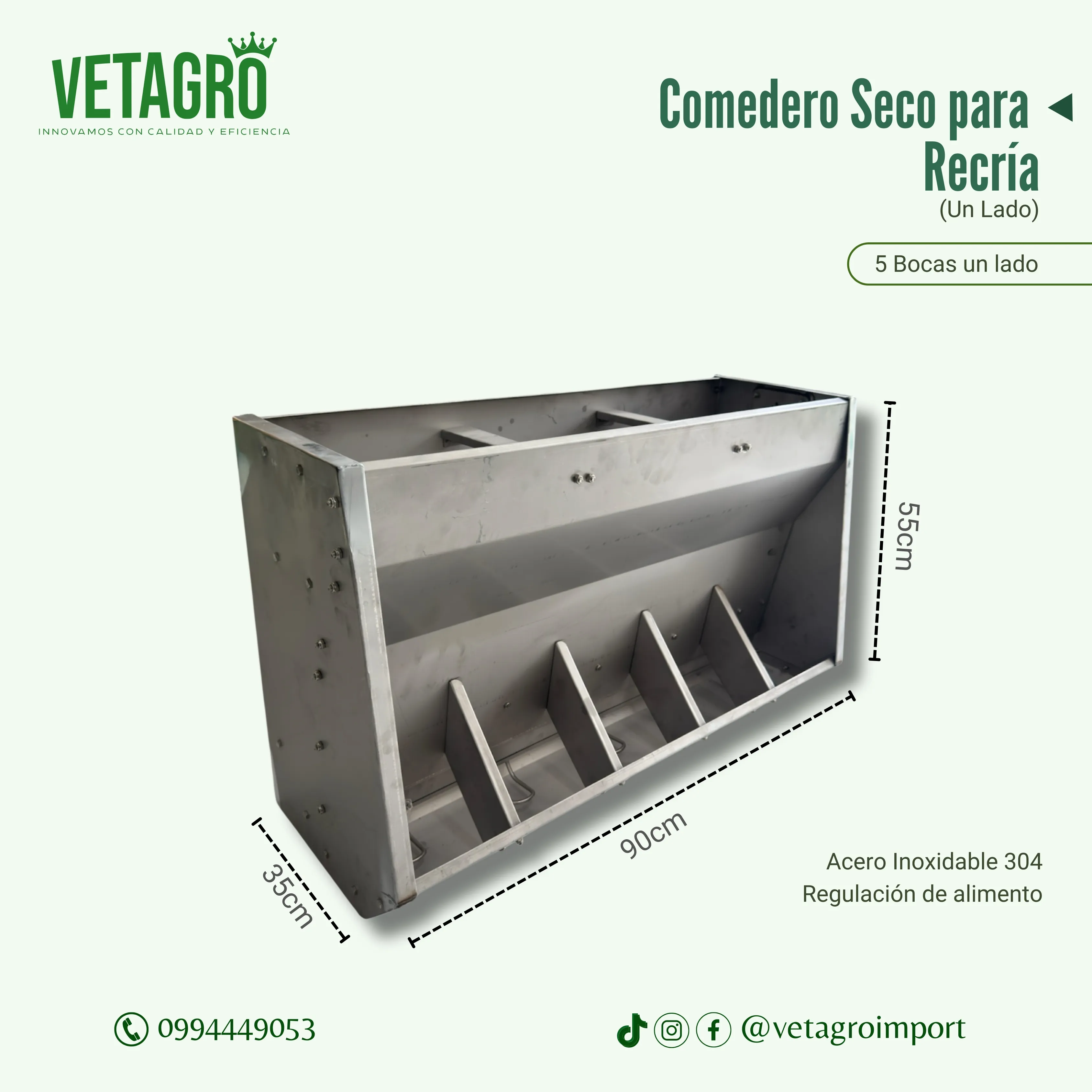 Comedero 5 Bocas un Lado