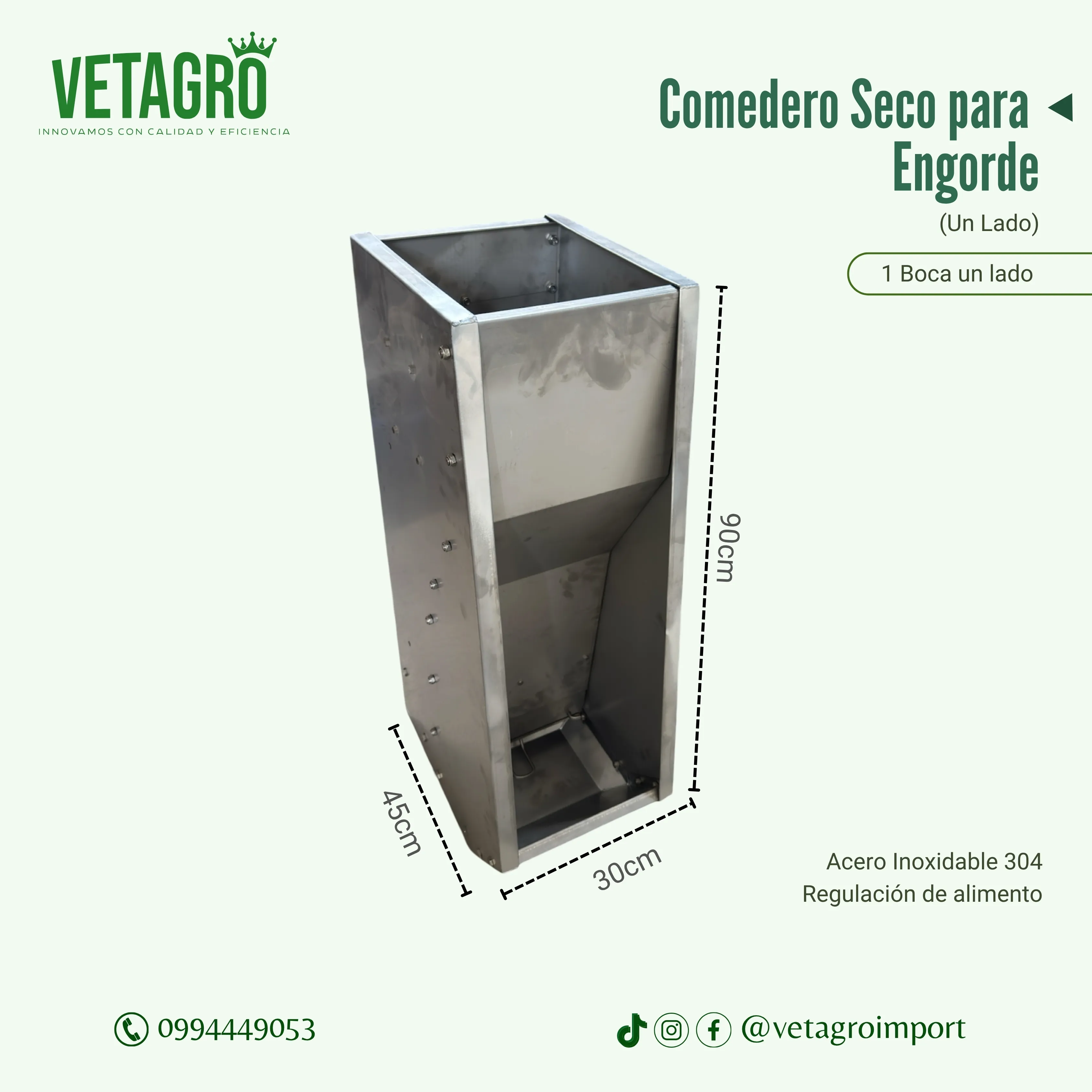 Comedero 1 Boca un Lado